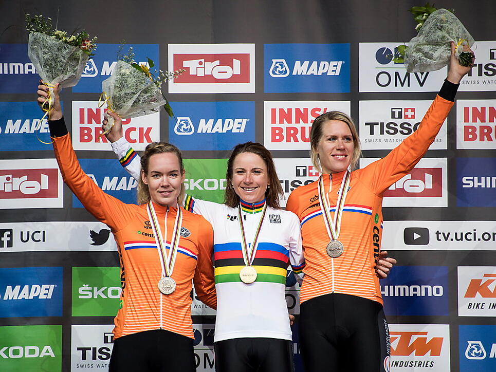 Niederländischer Dreifach-Triumph im WM-Zeitfahren der Frauen