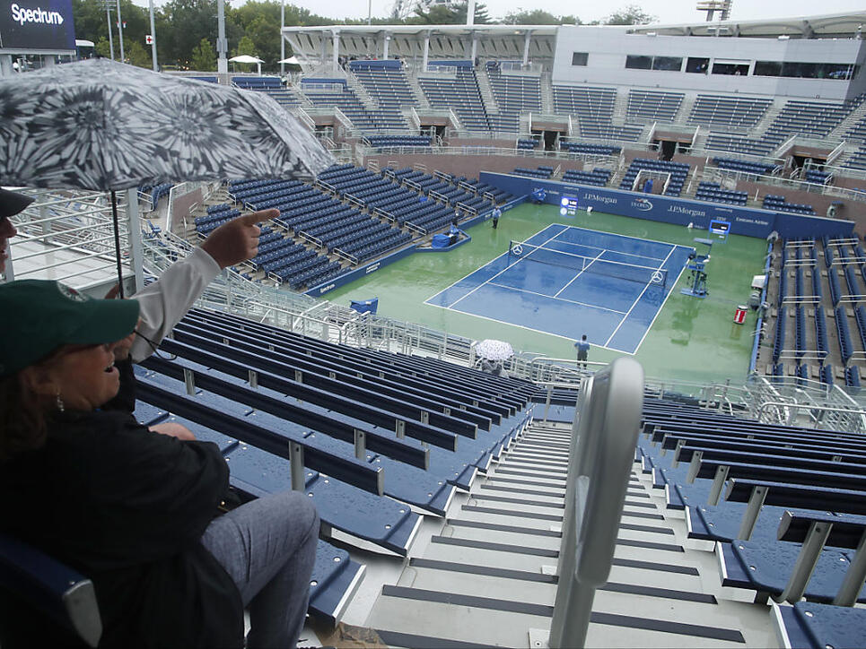 Der Regen machte den Organisatoren am US Open in Flushing Meadows einen Strich durch die Rechnung