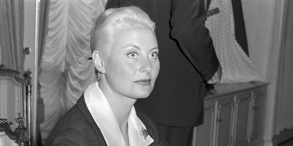 Die Schauspielerin Morgan, aufgenommen während einer Autogrammstunde im April 1957 in Zürich: Die Frau mit den "schönsten Augen des Kinos" starb 96-jährig.