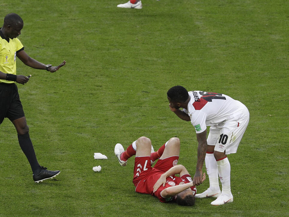 Für Dänemarks William Kvist ist die WM nach dem Auftaktspiel gegen Peru bereits wieder zu Ende