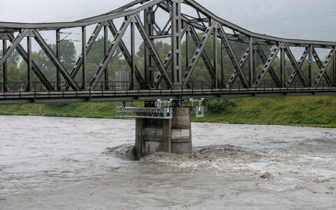 Hochwasser Rhein und Kanal
