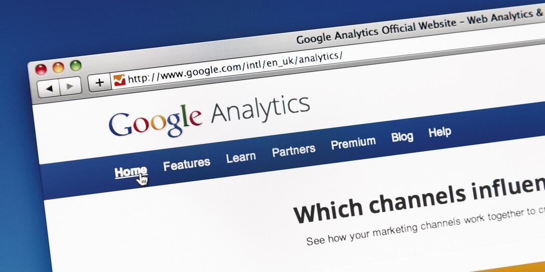 Google analytics main page