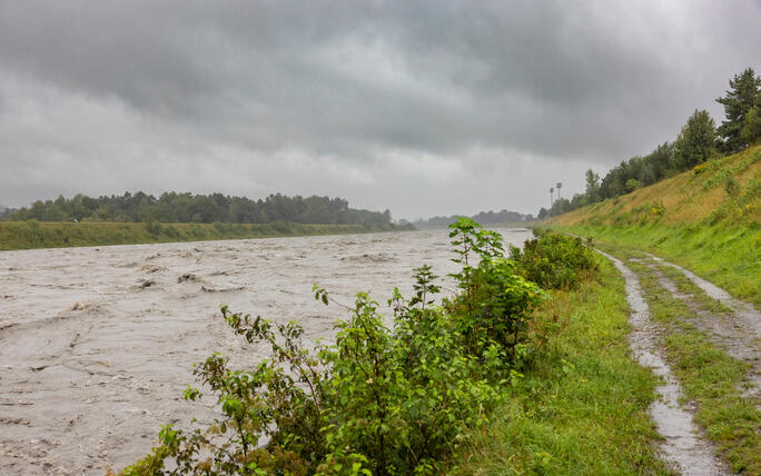 Hochwasser am Rhein