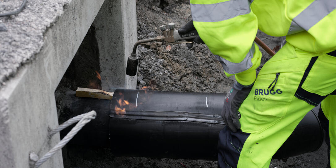 Installation der Fernwärme auf Schloss Vaduz