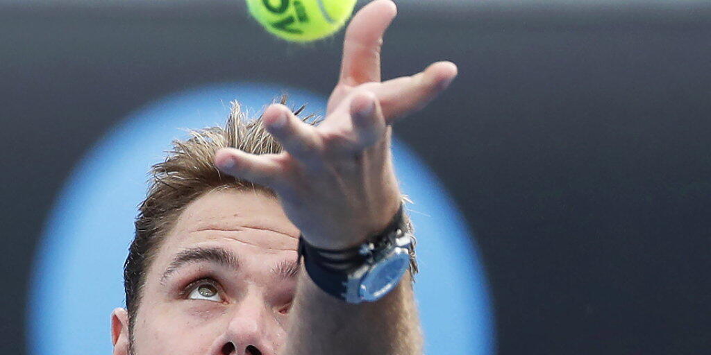 Ohne allzu grossen Aufwand in der 2. Runde: Stan Wawrinka profitierte von der Aufgabe des Letten Ernests Gulbis