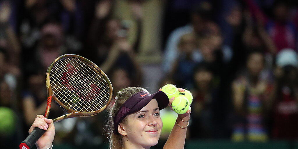 Jelina Switolina bezwang im Halbfinal der WTA Finals in Singapur die Niederländerin Kiki Bertens in drei Sätzen