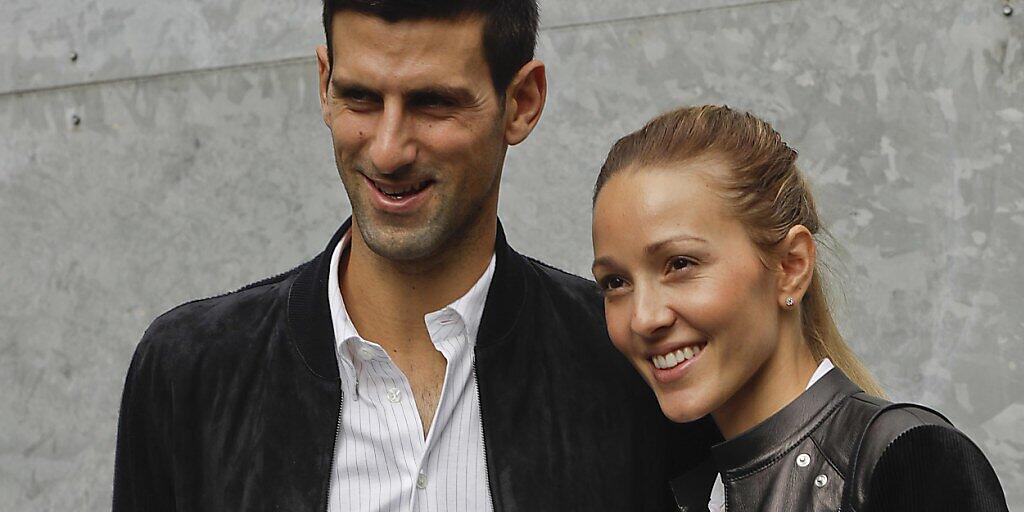 Novak Djokovic und seine Frau Jelena verzeichneten bei den neuesten Corona-Tests negative Ergebnisse