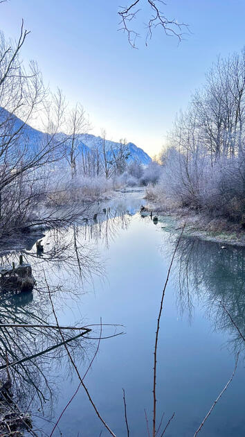 Morgendliche Stille zur Winterzeit
