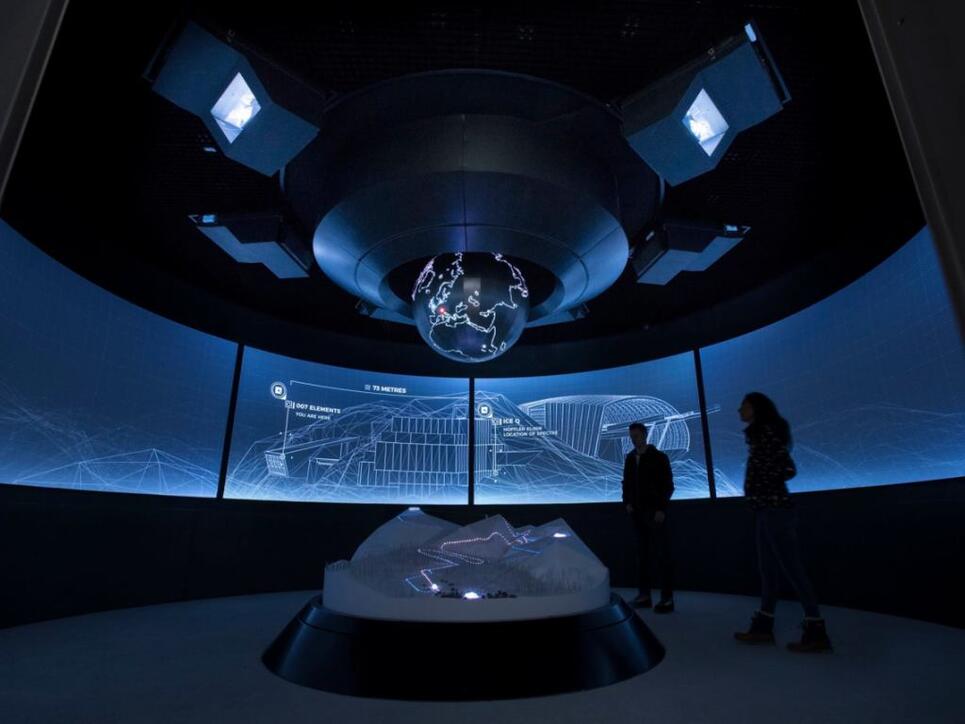 Magisch-futuristisch: Die Installation "007 Elements" in einem eigens in den Gaislachkogl ob Sölden hineingebauten Gebäude feiert am 12. Juli Eröffnung. (Pressebild)