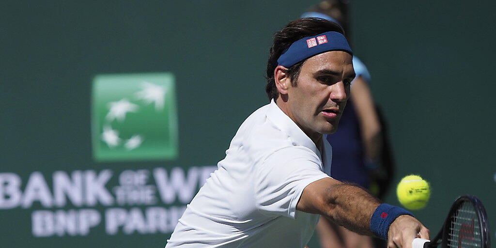 Selten in Bedrängnis, souverän in den Halbfinal: Roger Federer erreichte in Indian Wells den Halbfinal