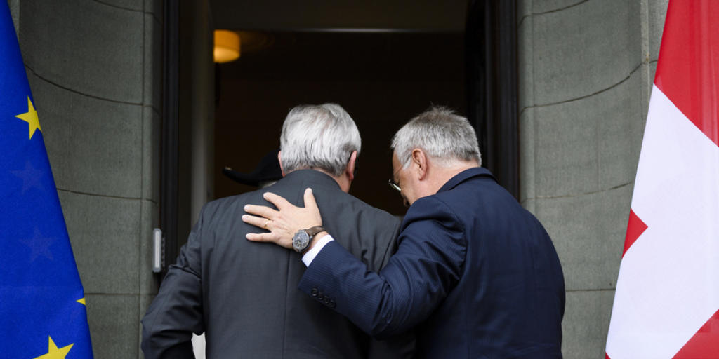 Im Zweifelsfall für die Bilateralen: Bundesrat Johann Schneider-Ammann (rechts) und EU-Kommissionspräsident Jean-Claude Juncker bei einem Treffen in Zürich im September 2016. (Archiv)