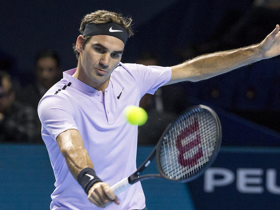 Für einmal mit der Slice-Rückhand zum Erfolg: Roger Federer