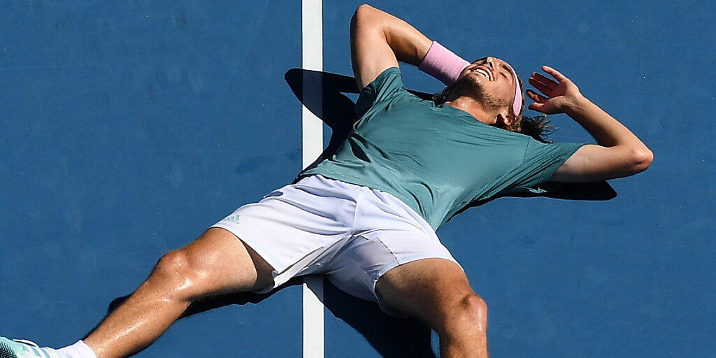 Platt vor Freude: Stefanos Tsitsipas' Siegeszug am Australian Open geht weiter