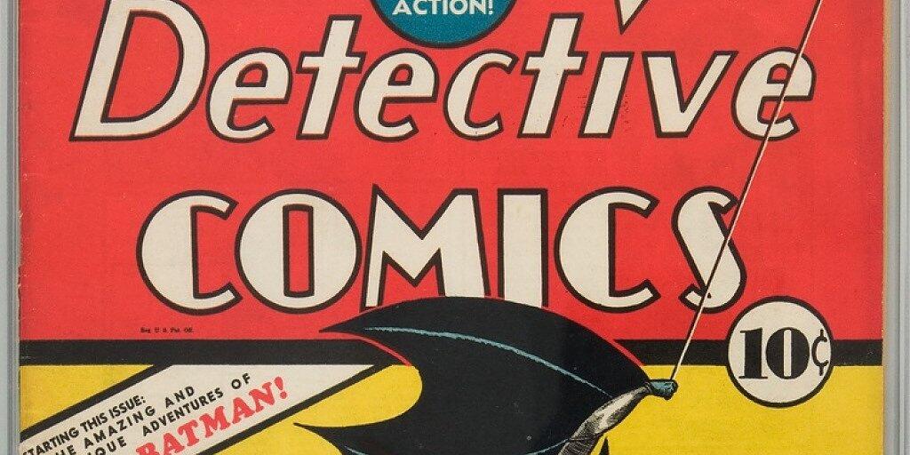 In diesem Heft von 1939 ist Comic-Held Batman zum ersten Mal aufgetaucht. Zu seinem 80 Geburtstag gibt es dieses Jahr zahlreiche Jubiläumsveranstaltungen (Archivbild).