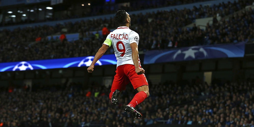 Monaco-Stürmer Falcao war im Auswärtsspiel bei Manchester United die grosse Nummer