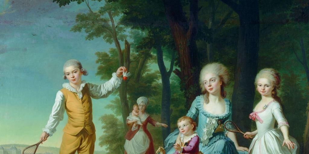 Die Kinder de Bauffremont sind auf dem gleichnamigen Gemälde aus dem Jahre 1782 mit Attributen des hochadeligen Standes ausgestattet.