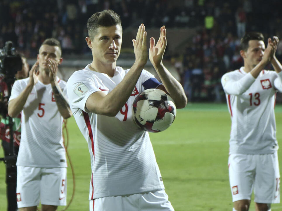Mit Polen dicht vor der WM-Teilnahme: Toptorschütze Robert Lewandowski