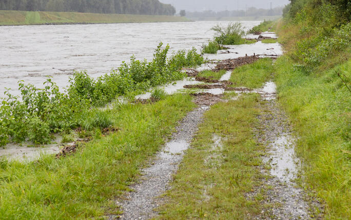 Hochwasser am Rhein