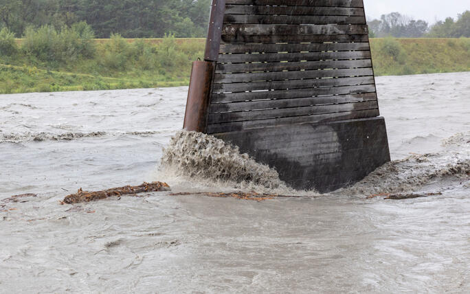 Hochwasser am Rhein