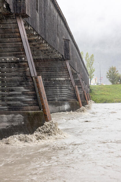 Hochwasser am Rhein