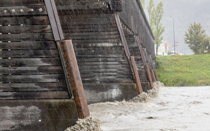 Hochwasser am Rhein