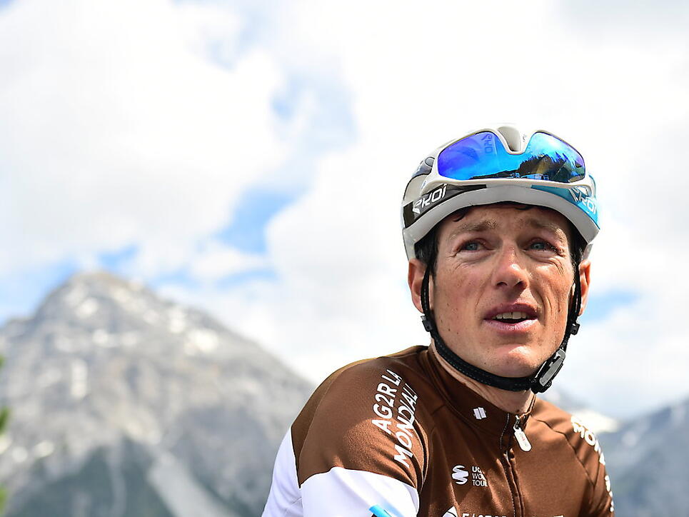 Mathias Frank im Dress seines französischen Teams AG2R während der diesjährigen Tour de Suisse