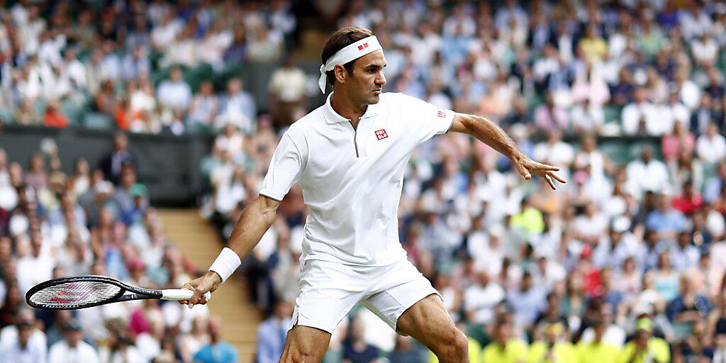 Roger Federer gewann seine 185. Einzel-Partie auf Rasen, die 99. in Wimbledon