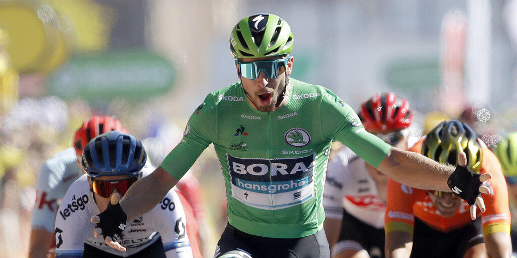 12. Etappensieg an der Tour de France: Peter Sagan lässt bei der Sprintankunft in Colmar die Muskeln spielen
