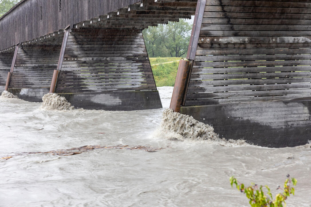 Hochwasser am Rhein