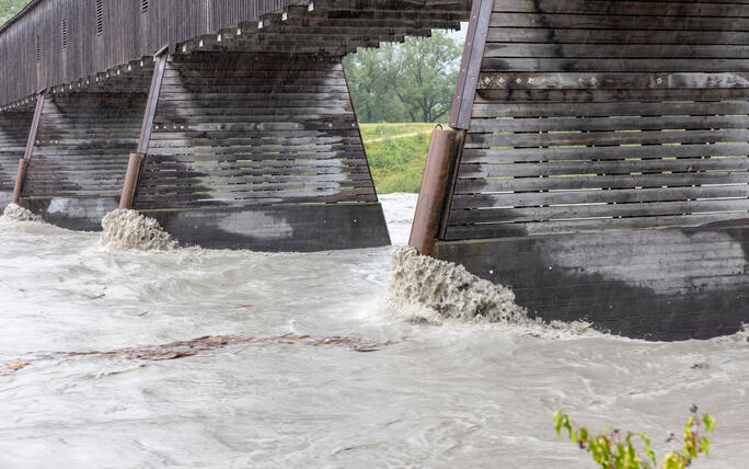Hochwasser am Rhein