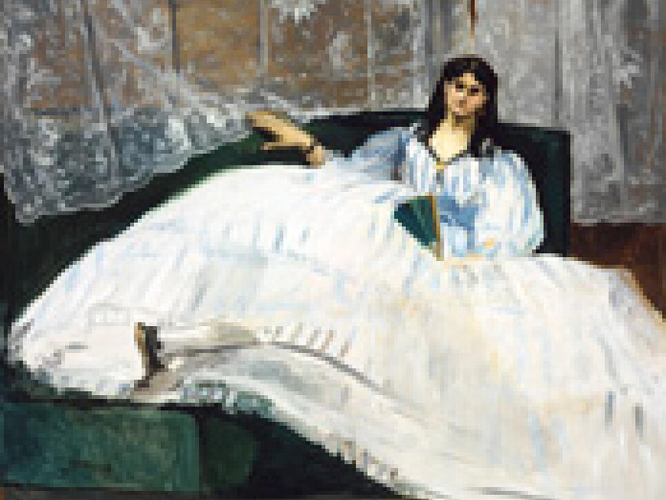 Das Gemälde "Jeanne Duval, la Maitresse de Baudelaire (La Dame à l'éventail)" (1862) von Edouard Manet ist Teil der Ausstellung "Fashion Drive. Extreme Mode in der Kunst" im Kunsthaus Zürich. Sie dauert vom 20. April bis 15. Juli 2018.