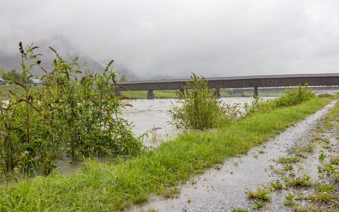 Hochwasser am Rhein