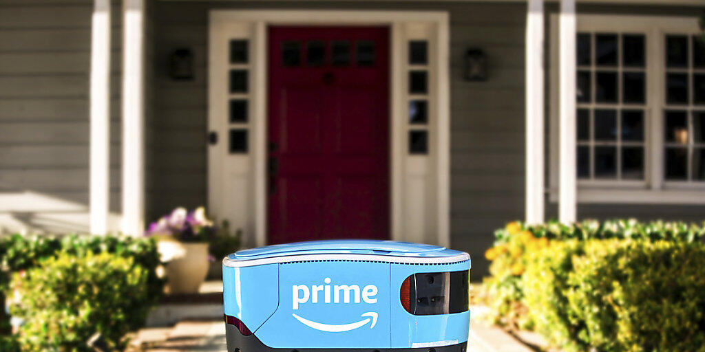 Sieht aus wie eine Kühlbox auf sechs Rädern: Der Lieferroboter von Amazon. (Archivbild)