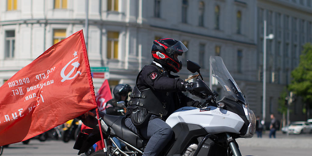Machten auf ihrer Tour nach Belrin auch in Wien Halt: Mitglieder des russischen Motorradclubs "Nachtwölfe".