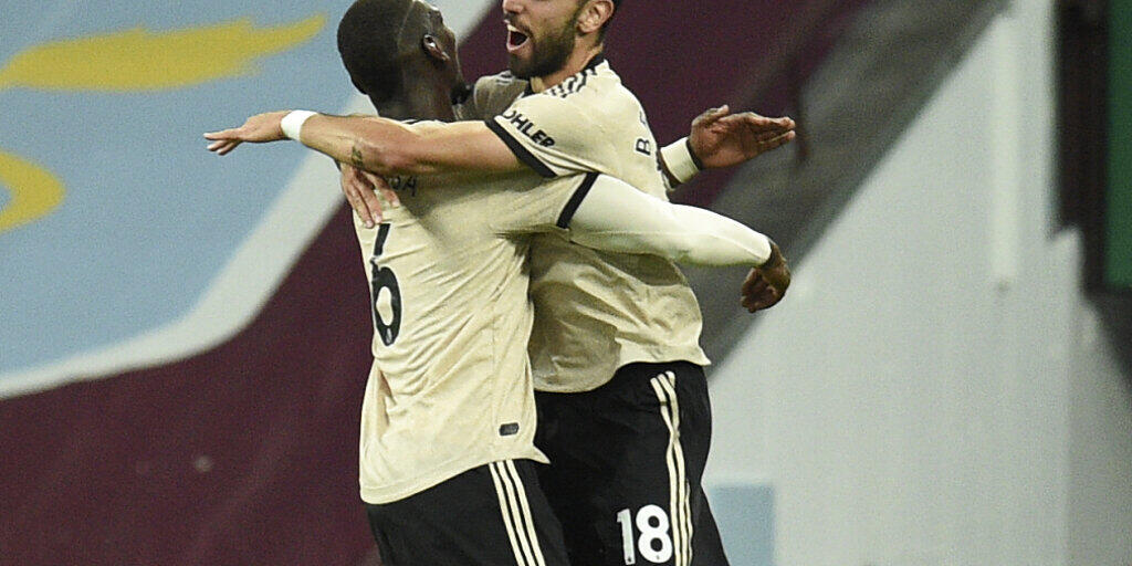 Paul Pogba (links) und Bruno Fernandes entfachen bei Manchester United Glücksgefühle
