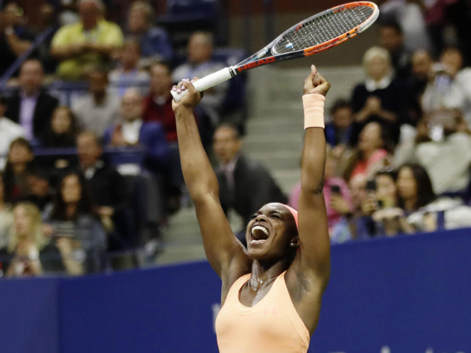 Aussenseiterin Sloane Stephens bejubelt den erstmaligen Einzug in einen Grand-Slam-Final