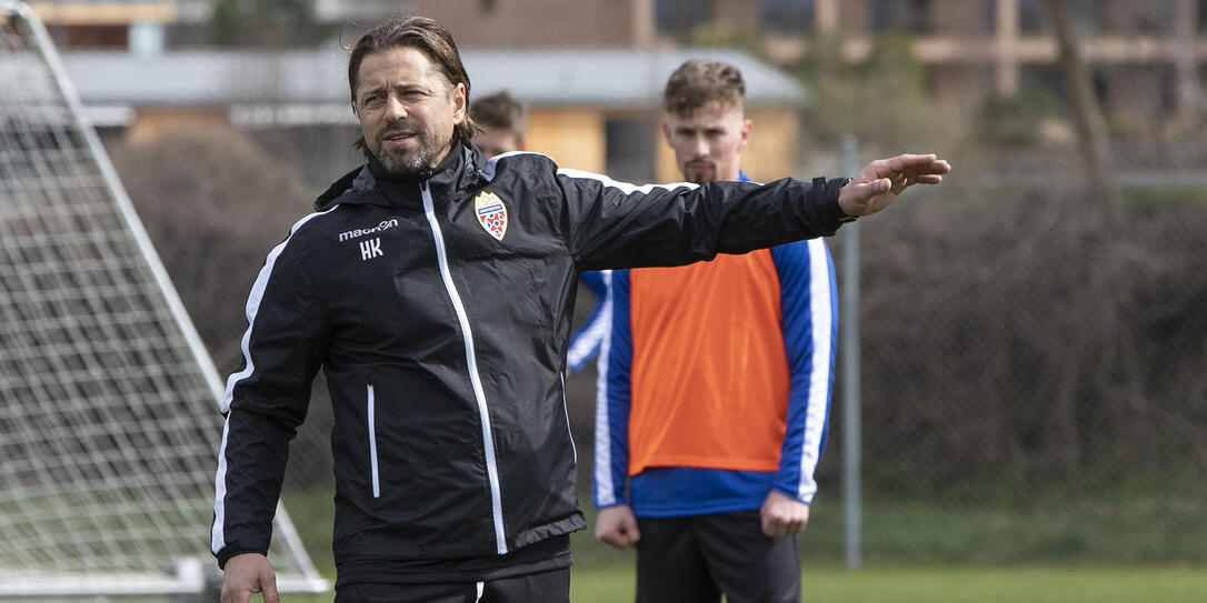 Helgi Kolvidsson leitete heute sein erstes Training als Liechtensteiner Nationaltrainer