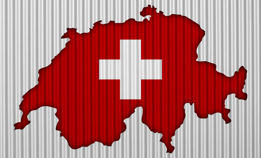 Textured map of Switzerland  in nice colors