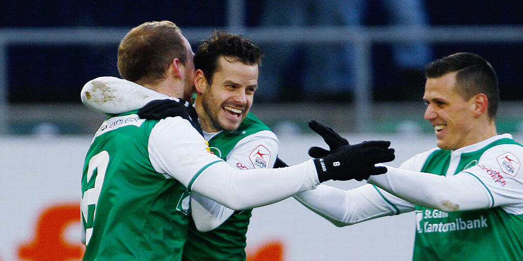 Freude herrscht: Tranquillo Barnetta trifft für St. Gallen gleich doppelt (Archiv)