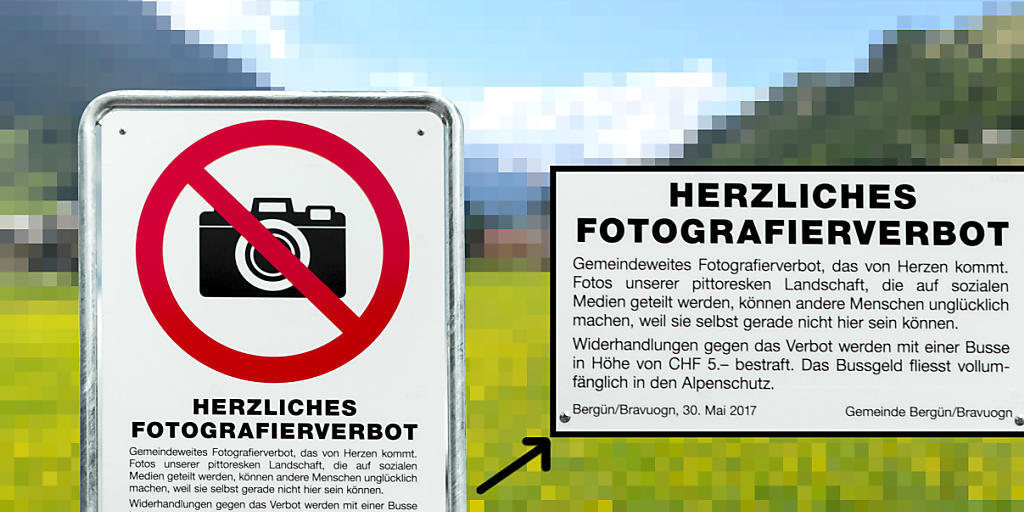 Das Foto-Verbot in Bergün in Graubünden irritiert und verärgert - aber es wird international beachtet.