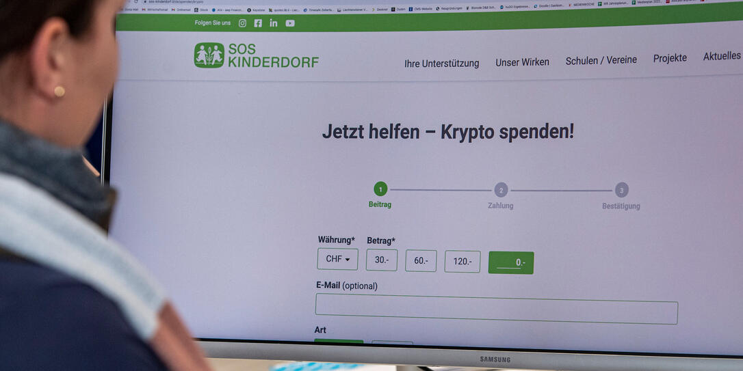 SOS Kinderdörfer und Krypto-Spenden-Möglichkeit